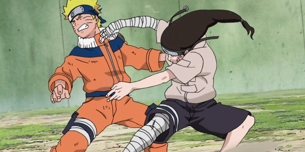 Naruto fighting Neji 
