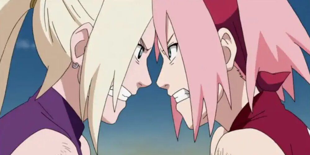 Ino and Sakura butting heads 