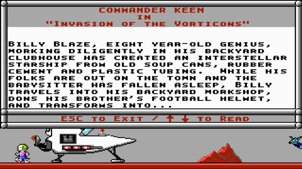 Commander Keen intro text