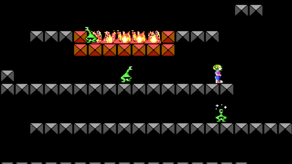Commander Keen chased by Yorps