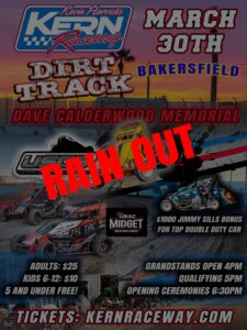 USCS Sprint Cars and USAC Western Midgets March 30 at Kern Dirt is Rained Out - Speedway Digest - Home for NASCAR News