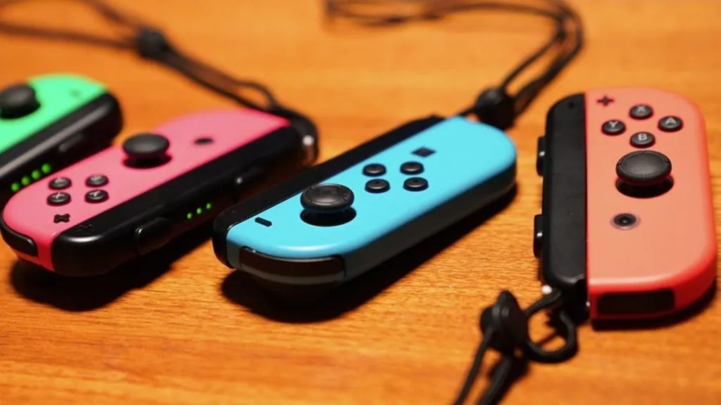 Nintendo Switch Joy-Cons on a Table