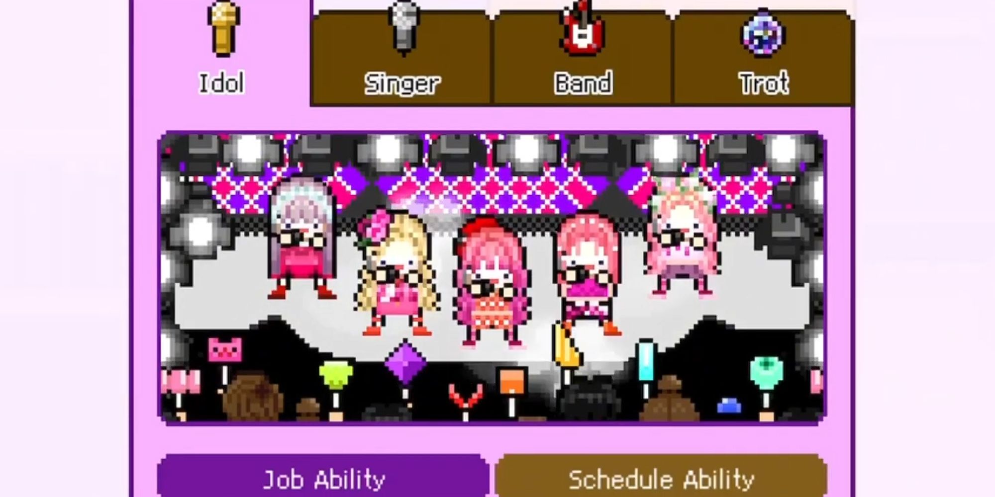 Monthly Entertainment sequel to Monthly Idol pixel idol management game