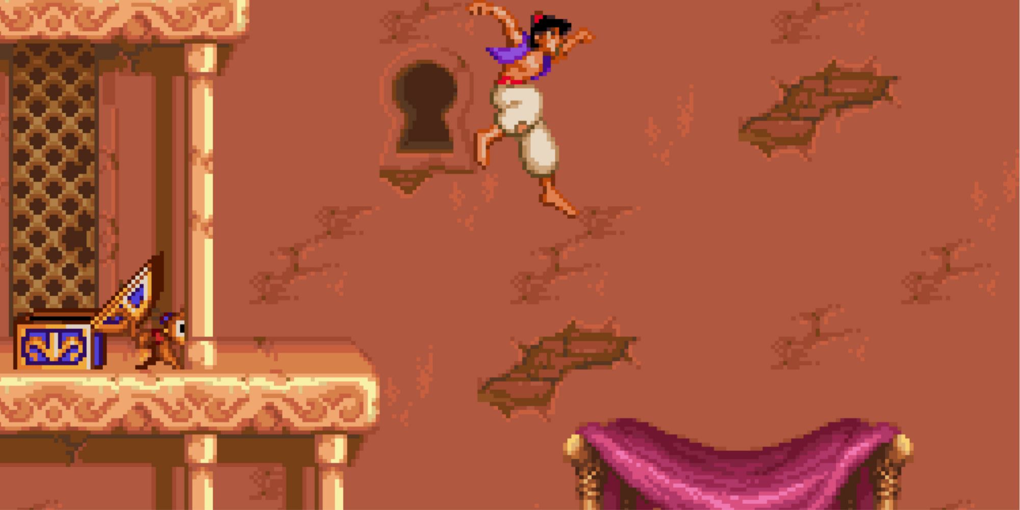 Jumping around in Disney's Aladdin (SNES)