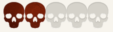 2 skulls out of 5