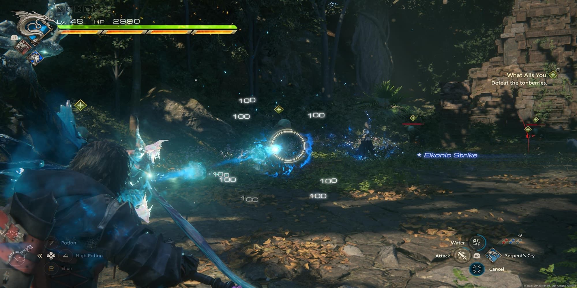 The Player Using Deluge In Combat