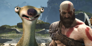God Of War Edit Adds Sid From Ice Age Making It Crossover Comedy Gold