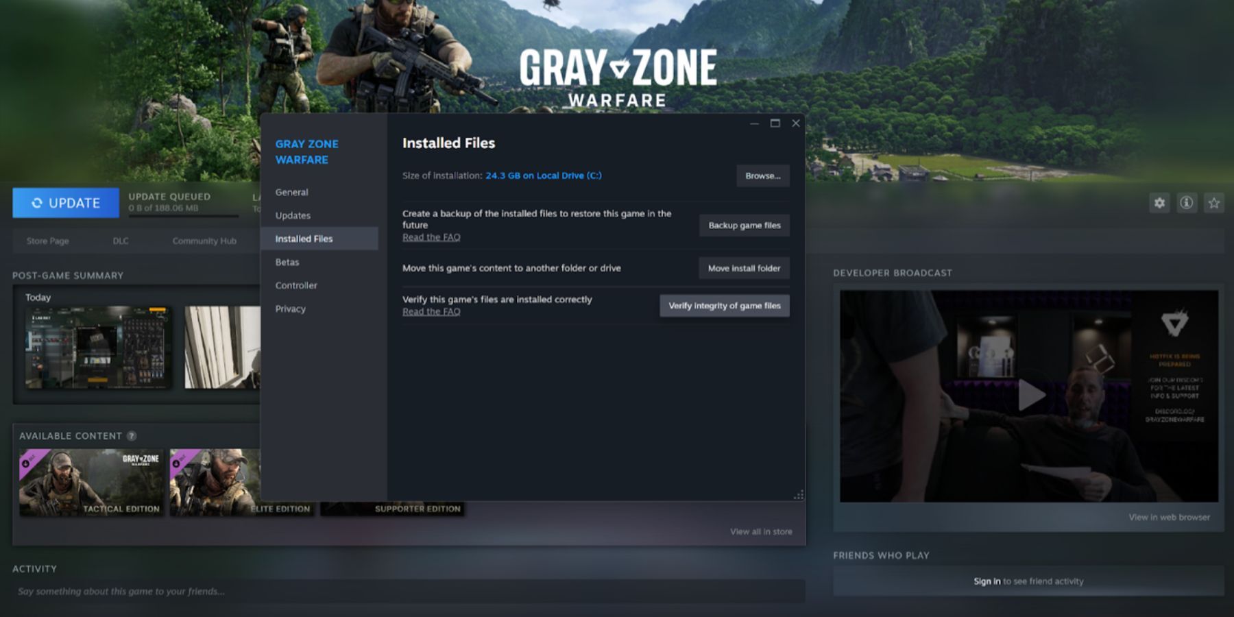 Gray Zone Warfare installed files